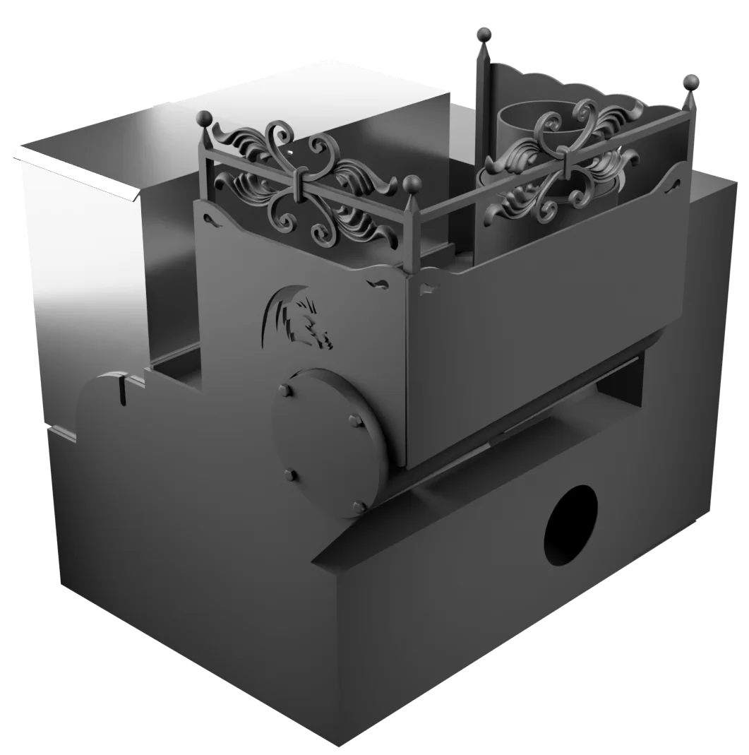Горыныч 3 СВОП, каменка с левой стороны, большая дверь со стеклом фото в Казани