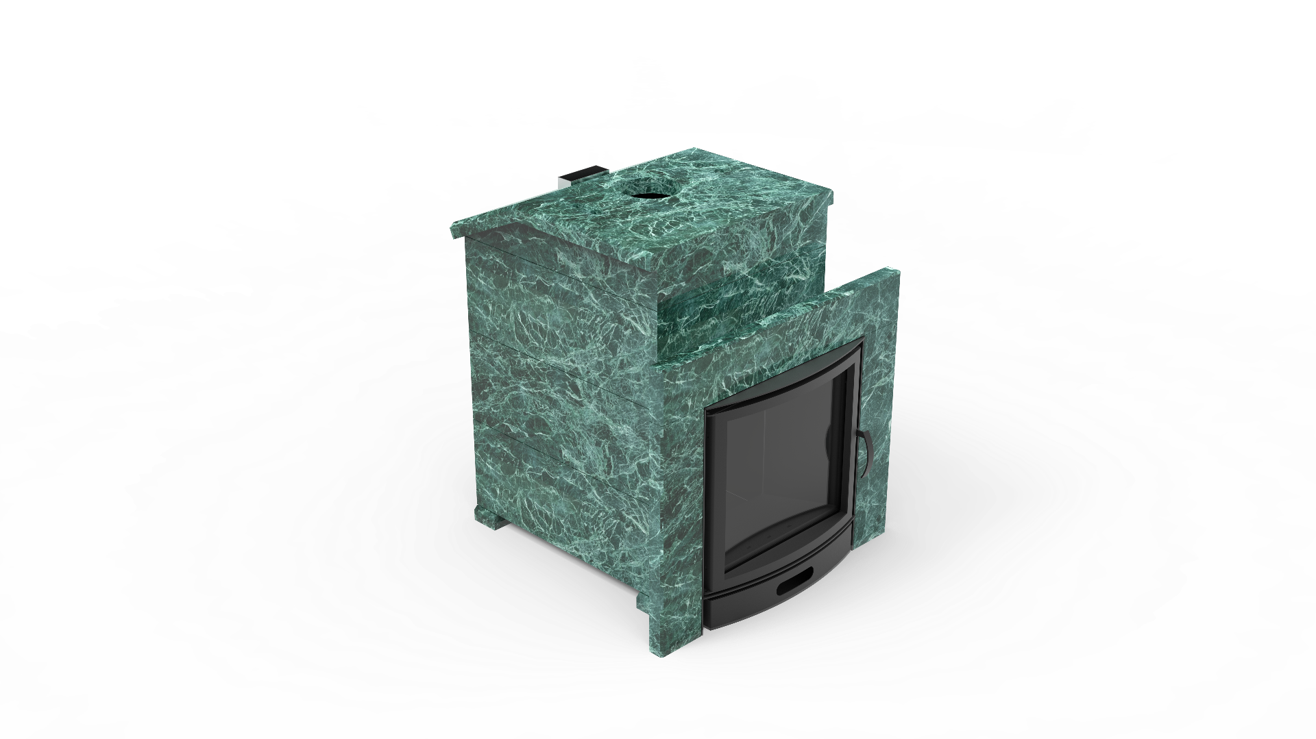 Печь из натурального камня Genesis GN 500 облицовка закрытая со скосом талькохлорит-шлифовка фото в Казани