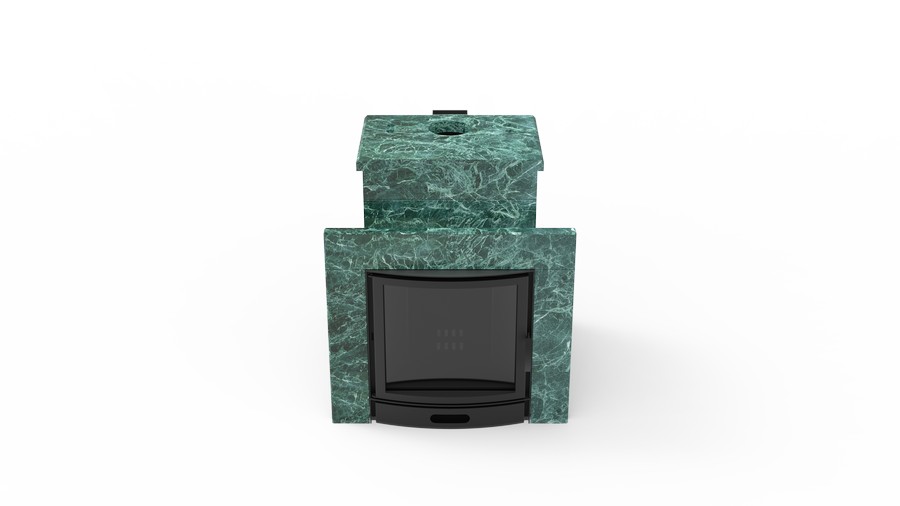 Печь в облицовке из натурального камня Genesis GN 500 облицовка закрытая со скосом талькохлорит-шлифовка фото в Казани