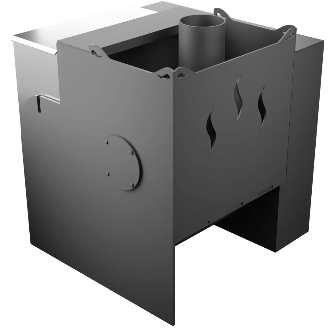 Печь Горыныч Мини, каменка с левой стороны, естественная система воздушного отопления фото в Казани