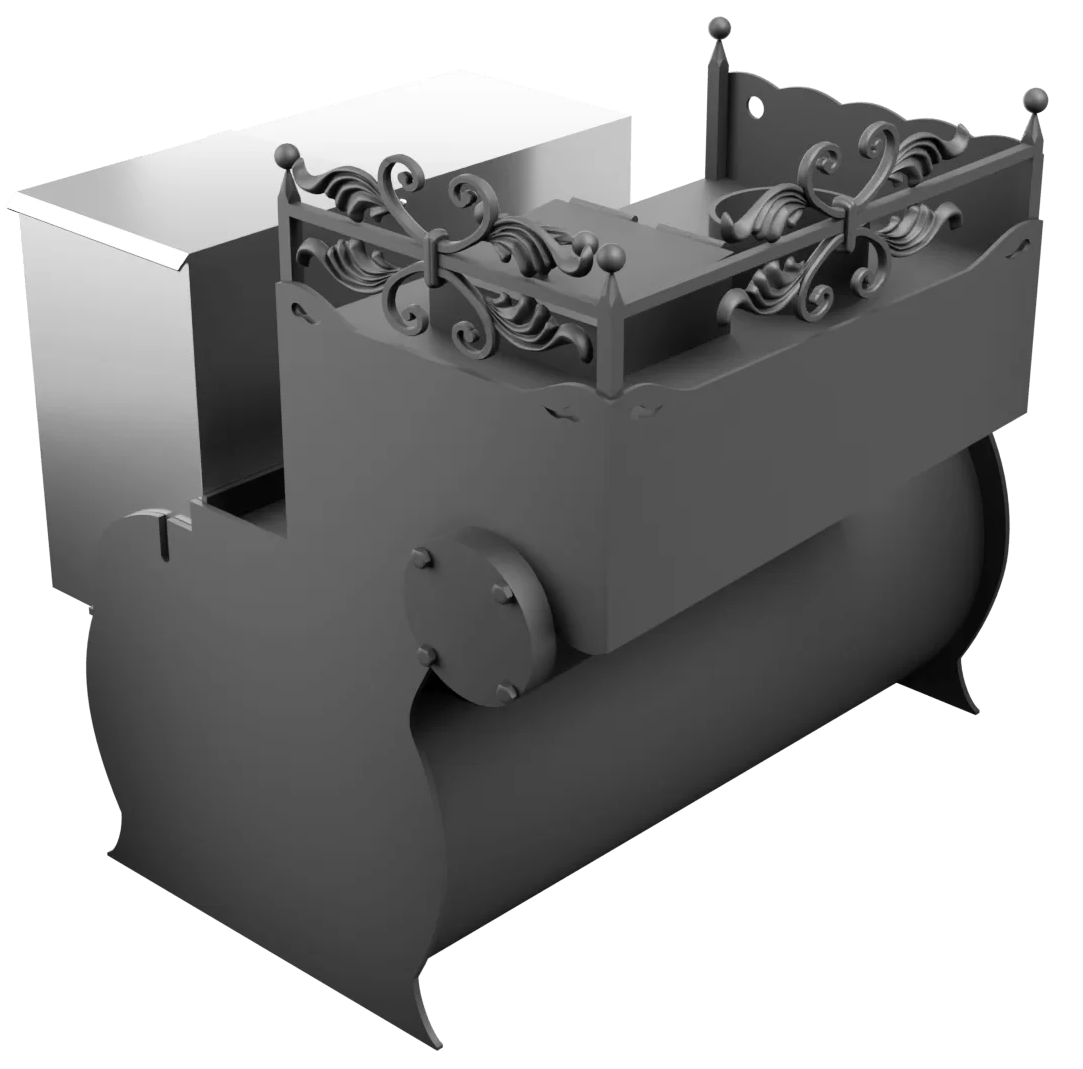 Печь Горыныч 3, каменка закрытая с левой стороны, малая дверь со стеклом фото в Казани