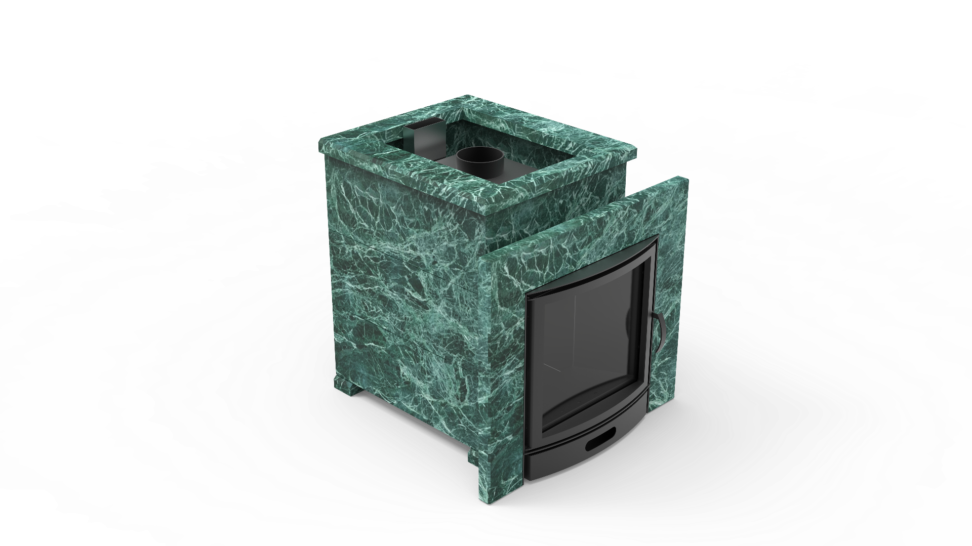 Печь из натурального камня Genesis GN 500 облицовка открытая пироксенит-элит фото в Казани