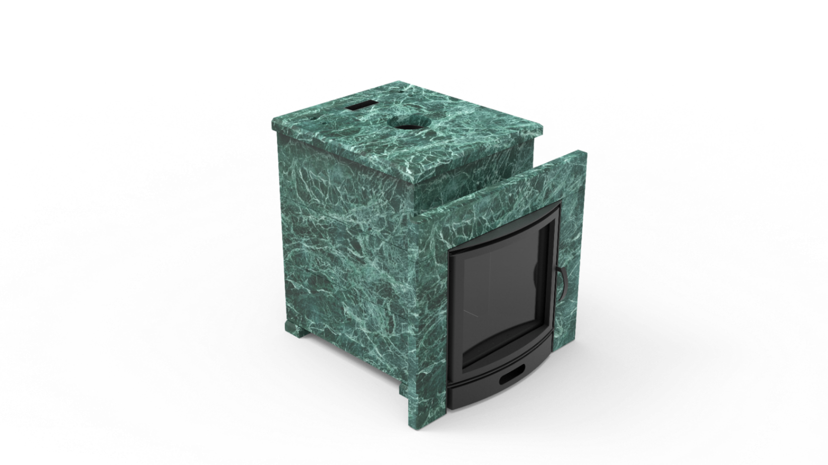 Печь из натурального камня Genesis GN 500 облицовка закрытая плоская пироксенит-элит фото в Казани