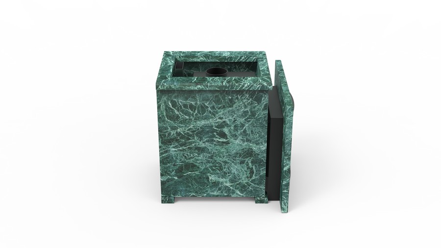 Печь в облицовке из натурального камня Genesis GN 500 облицовка открытая пироксенит-элит фото в Казани