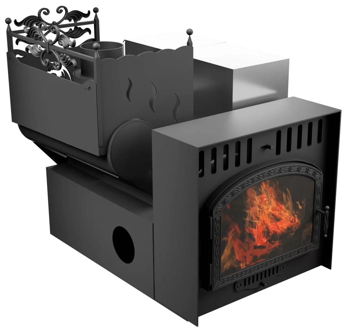 Горыныч 3 СВОП, каменка с левой стороны, большая дверь со стеклом фото в Казани