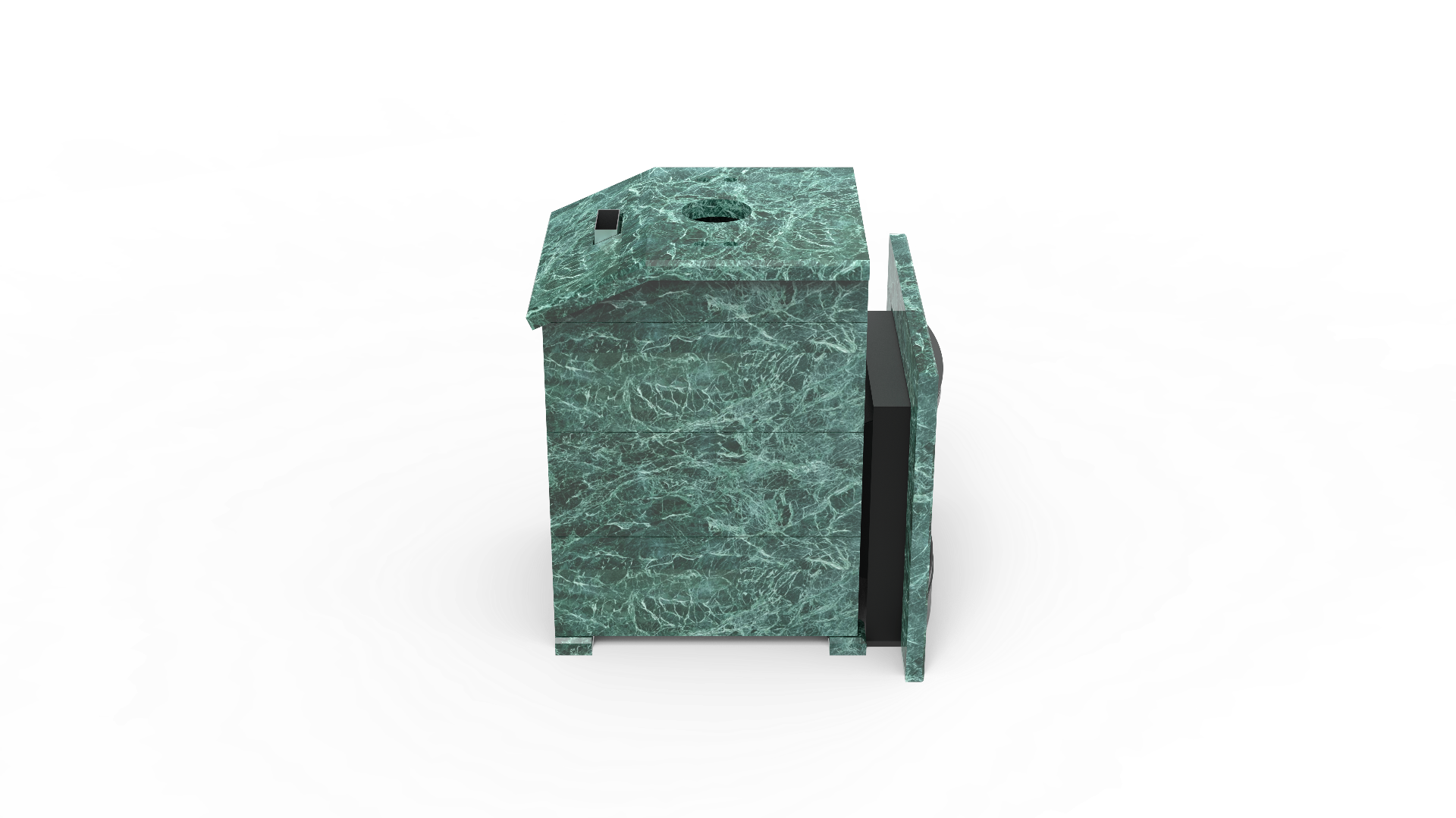 Печь из натурального камня Genesis GN 500 облицовка закрытая со скосом талькохлорит-шлифовка фото в Казани