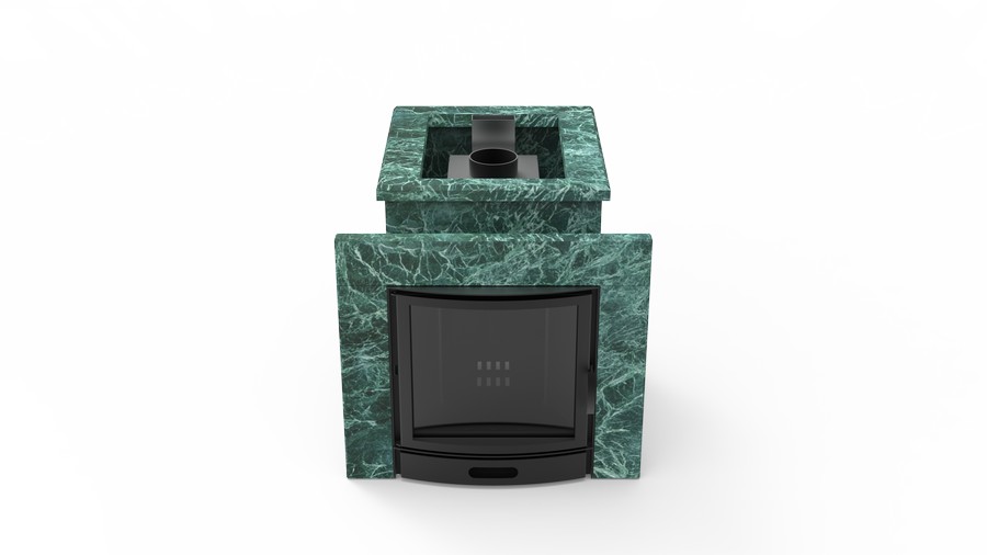 Печь в облицовке из натурального камня Genesis GN 500 облицовка открытая пироксенит-элит фото в Казани