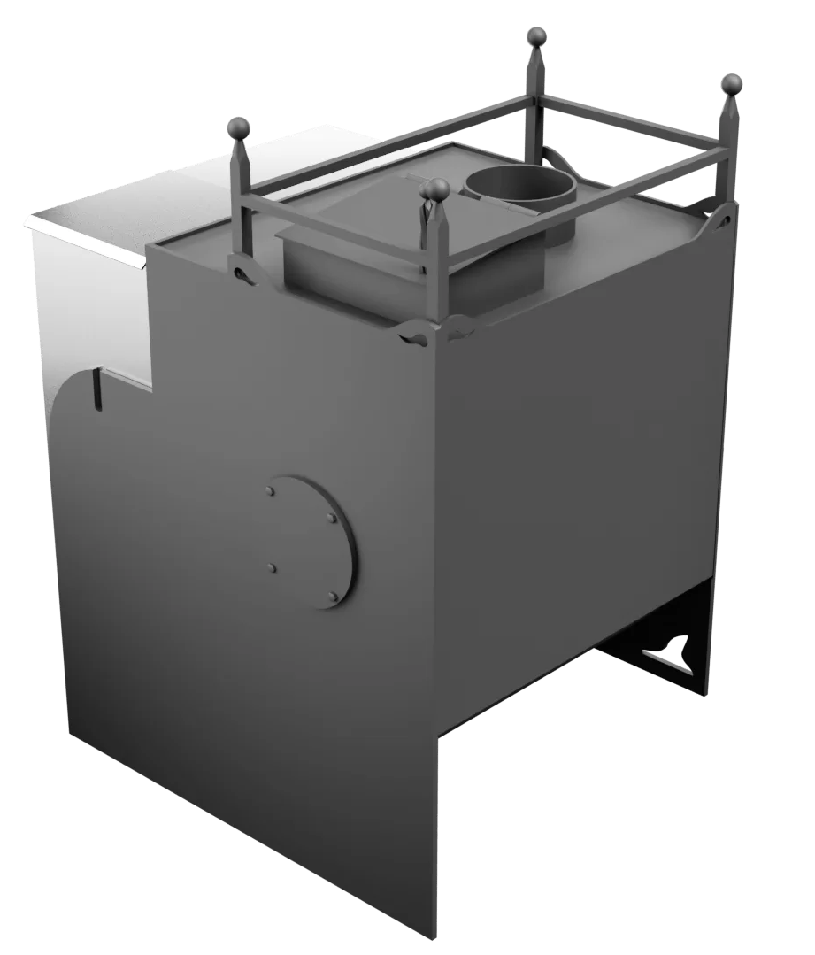 Печь Горыныч Мини, каменка закрытая с левой стороны фото в Казани