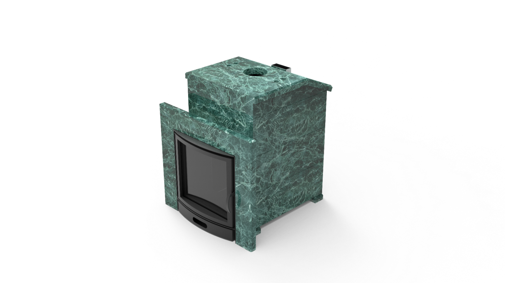 Печь из натурального камня Genesis GN 500 облицовка закрытая со скосом талькохлорит-шлифовка фото в Казани