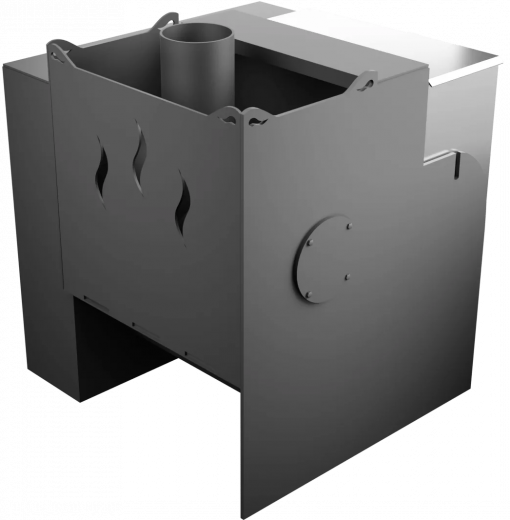 Печь Горыныч Мини, каменка с правой стороны, естественная система воздушного отопления фото в Казани