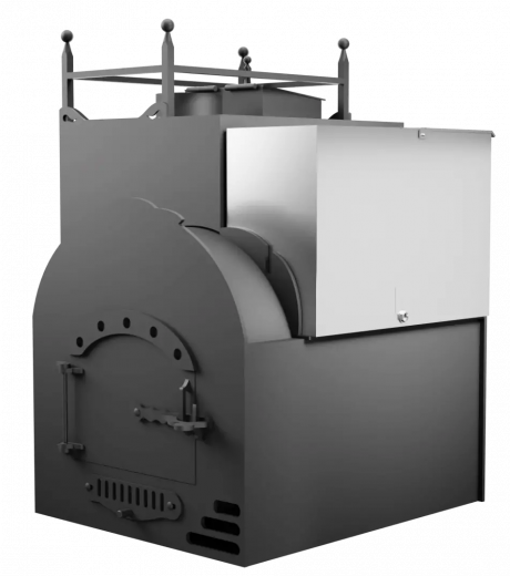 Печь Горыныч Мини, каменка закрытая с левой стороны, система воздушного отопления фото в Казани