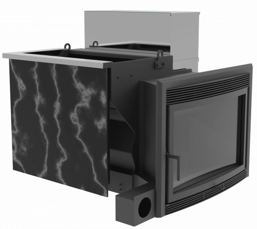 Банный камин 500, сталь+СВО фото в Казани