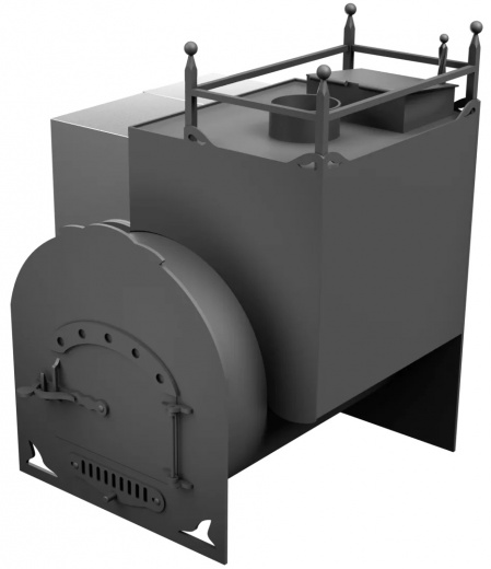 Печь Горыныч Мини, каменка закрытая с правой стороны фото в Казани