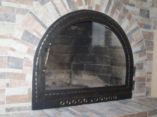 Каминная дверь с обдувом фото в Казани