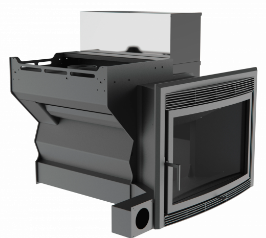 Банный камин 500, сталь+СВО фото в Казани