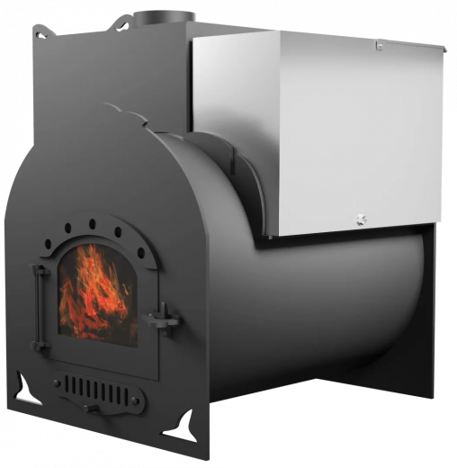 Печь Горыныч Мини, каменка с левой стороны, дверь малая со стеклом фото в Казани