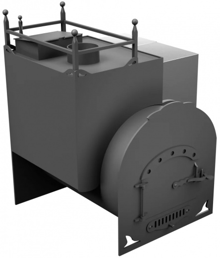 Печь Горыныч Мини, каменка закрытая с левой стороны фото в Казани