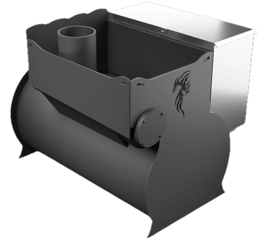 Печь Горыныч 2, каменка с правой стороны, малая дверь со стеклом фото в Казани