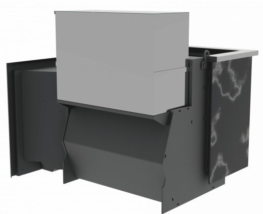 Банный камин 500, сталь+СВО фото в Казани