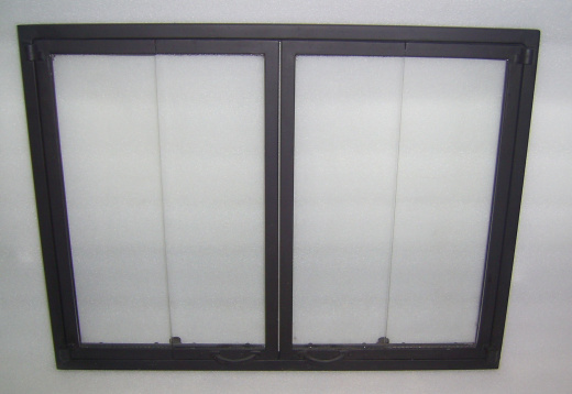 Дверь каминная с раздвижными стеклами фото в Казани