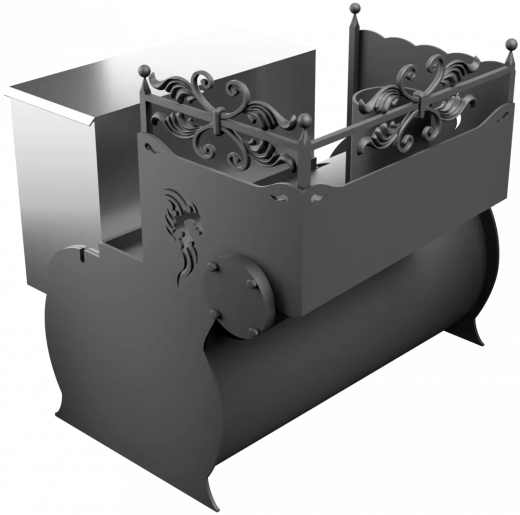 Печь Горыныч 3, каменка с левой стороны, малая дверь со стеклом фото в Казани