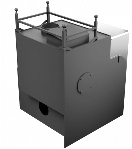 Печь Горыныч Мини, каменка закрытая с правой стороны, система воздушного отопления фото в Казани