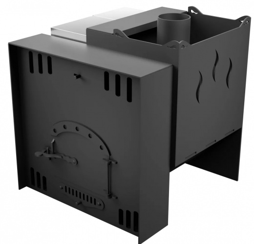 Печь Горыныч Мини, каменка с правой стороны, естественная система воздушного отопления фото в Казани