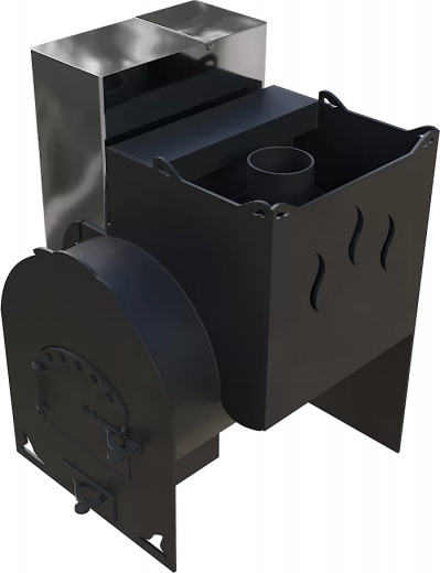 Печь Горыныч Мини, каменка с правой стороны фото в Казани