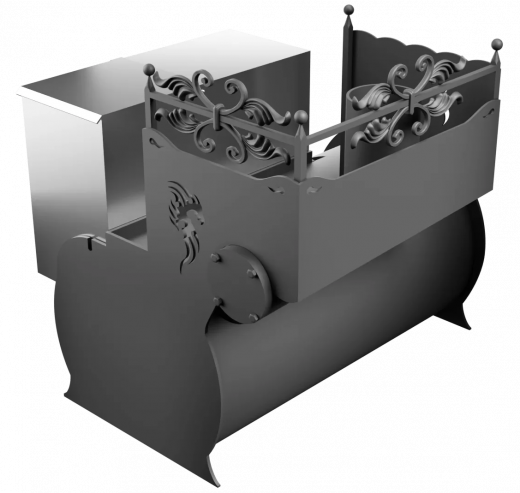 Печь Горыныч 3, каменка с левой стороны фото в Казани